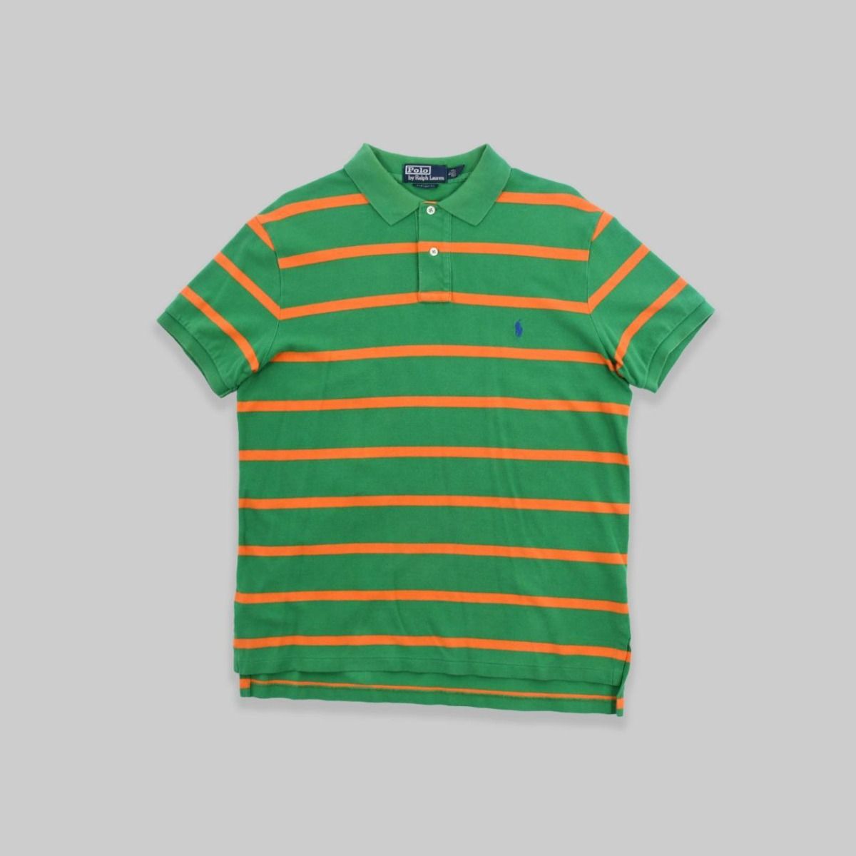 Ralph Lauren Green & Orange Striped Polo Shirt