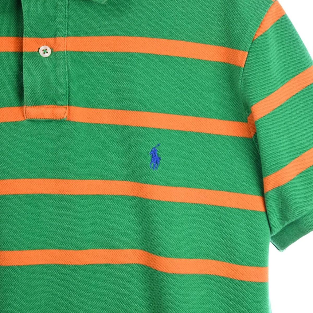 Ralph Lauren Green & Orange Striped Polo Shirt