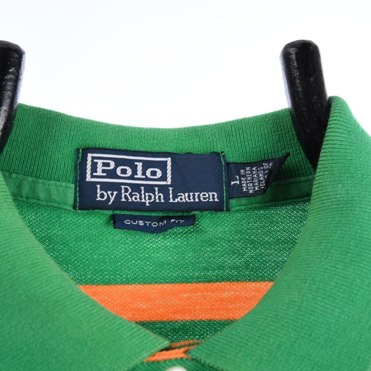 Ralph Lauren Green & Orange Striped Polo Shirt