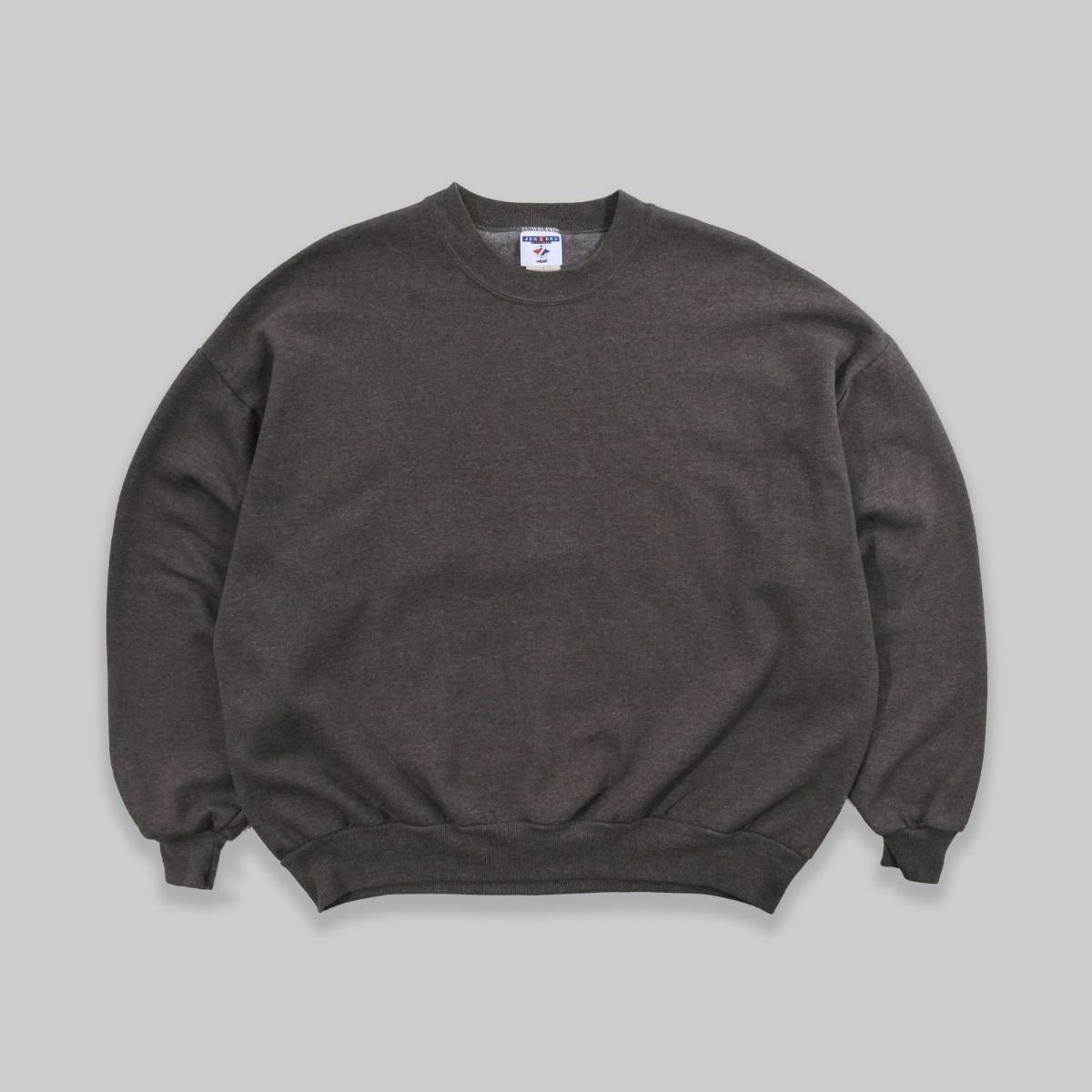 Jerzees Late 1990s Blank Brown Sweatshirt