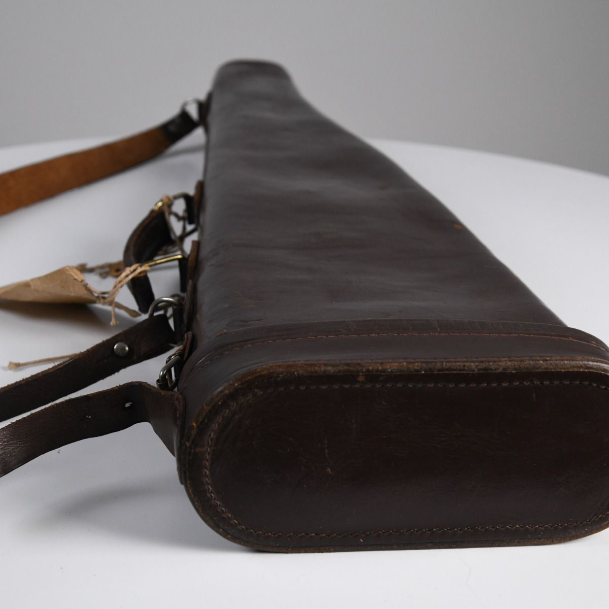 Vintage 1940s Leather Leg Of Mutton Gun Case
