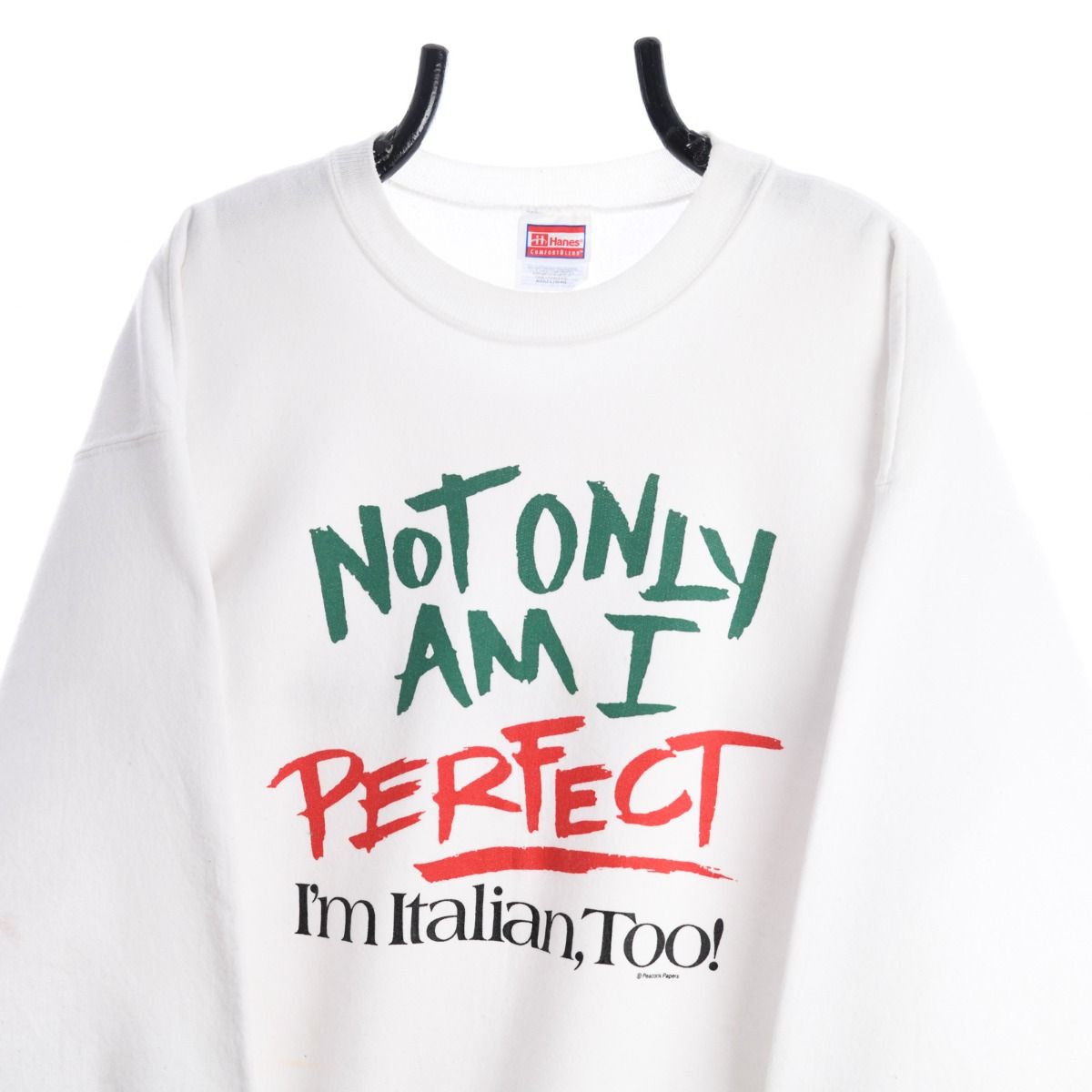 Peacock Papers 'I'm Italian, Too!' 1990s Sweatshirt