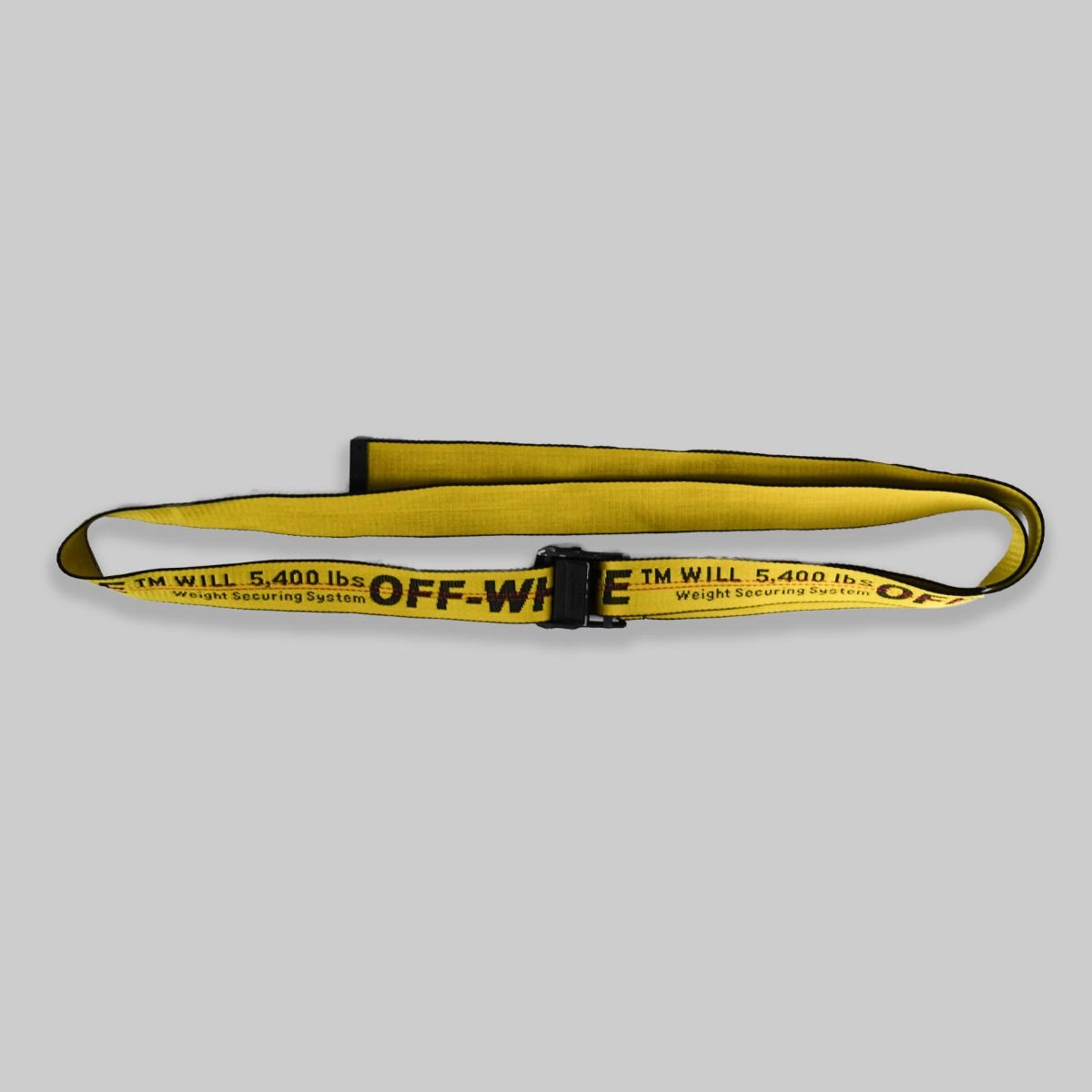 Off-White Yellow Industrial Logo Tape Belt