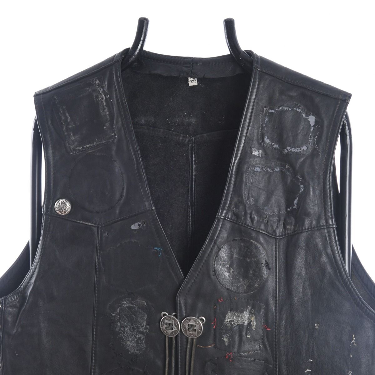 Vintage 1990s Leather Biker Vest
