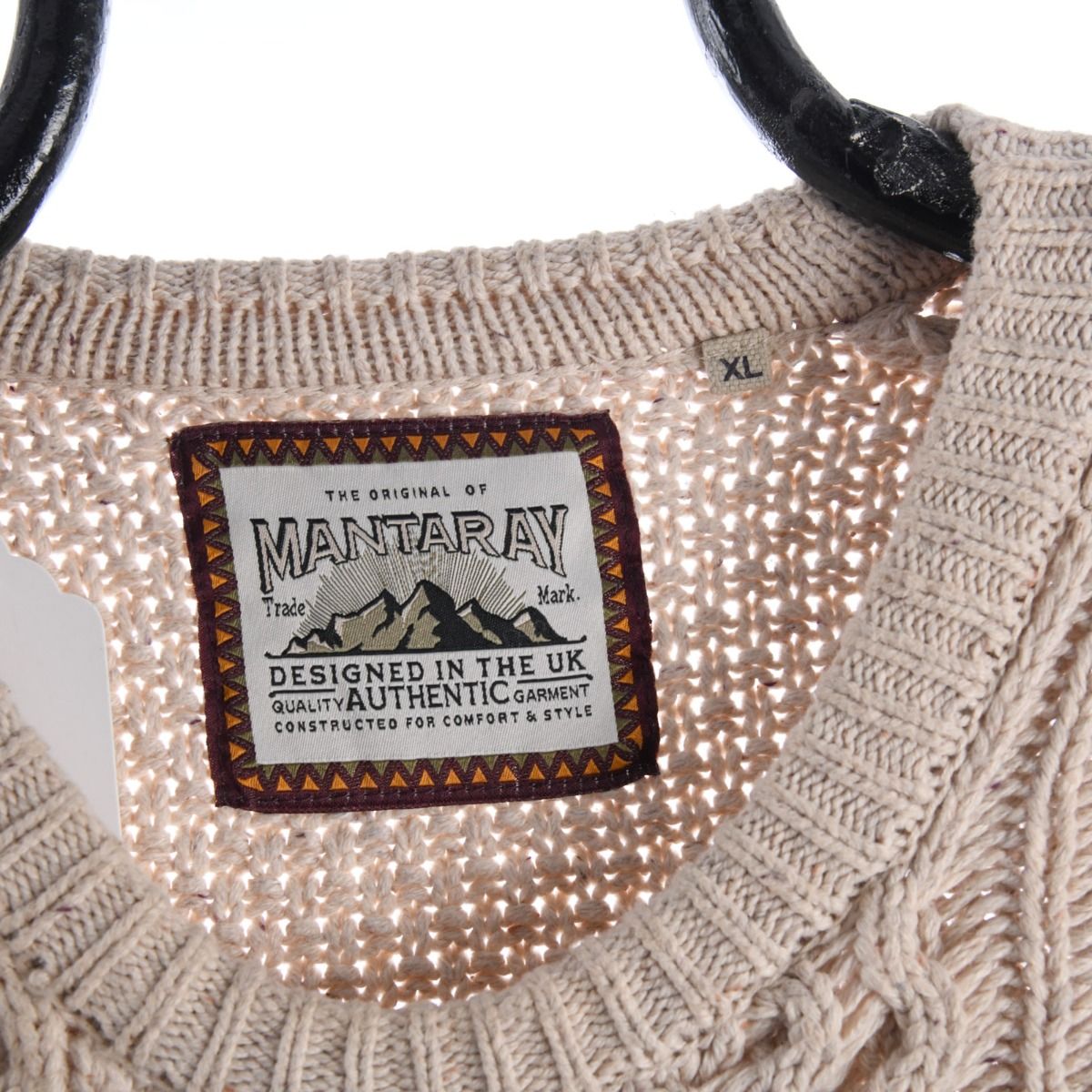 Vintage Mantaray Cable Knit Wool Jumper