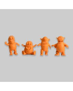 Jeff Lamm Mini Orange Greasebat Gummi Playset Figures Kaiju Keshi