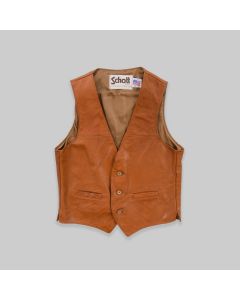 Schott Sportswear 1980s Leather Vest