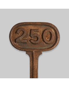 Cast Iron Victorian Grave Marker '250'