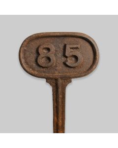 Cast Iron Victorian Grave Marker '85'