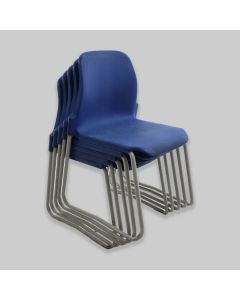 1990s Stackable Children's Blue School Chairs