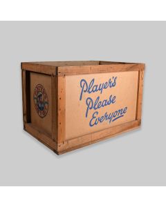 Vintage 1950s Player's Cigarettes Wooden Crate (L: 57cm, W: 38cm, H: 39cm)