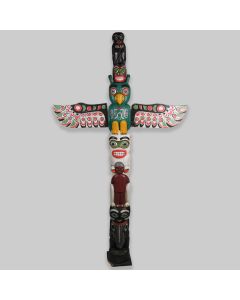 Vintage Hand Carved Wooden Totem Pole