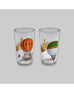 Vintage Hot Air Balloon Glasses