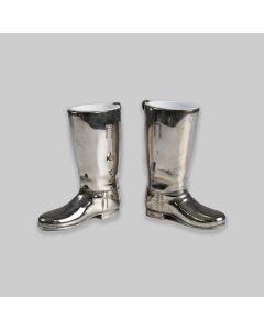 Vintage Grenadier Silver Plated Boot Shot Measures