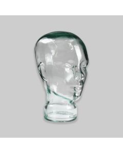 Retro Clear Glass Display Mannequin Head