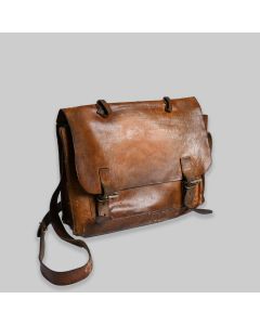 Vintage Mid Century Leather Messenger Bag