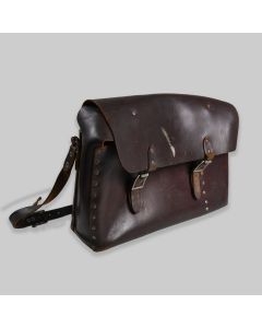 Vintage Mid Century Brown Leather British Rail Tool Bag