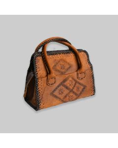 Vintage Tanzanian Decorative Leather Hand Bag