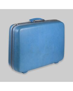 Vintage Large Blue 1970s Suitcase