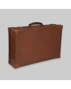 Vintage Mid Century Brown Suitcase