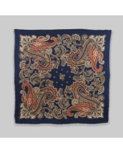 Vintage Silk-Effect Scarf Paisley Design