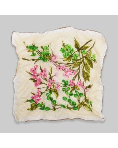 Vintage Silk Scarf Flowers Design