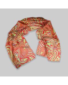 Vintage Silk Scarf Psychedelic Design