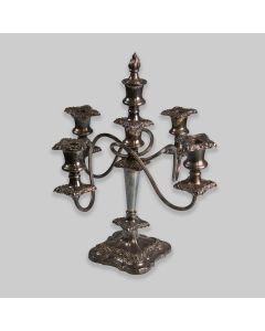 Vintage Ornate Metal Candelabra