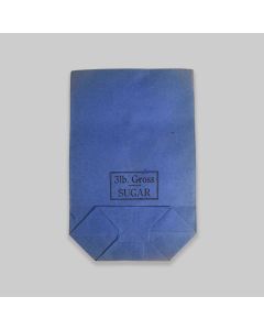 Vintage 1940s Blue Paper Sugar Bag