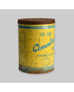 Vintage Mid Century Cement Tin