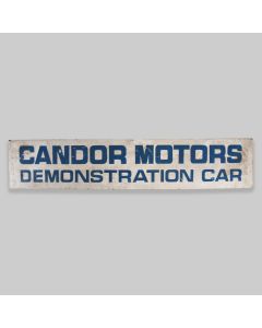 Ford Candor Motors Demonstration Car Wooden Sign