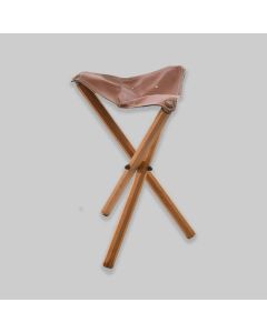 MABEF Folding Stool with Leather Seat