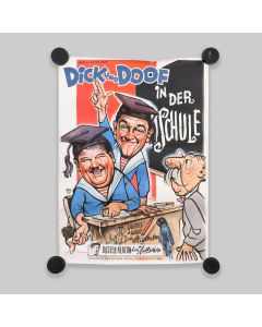 Laurel & Hardy Original 1960s German Movie Poster (Dick und Doof in der Schule)