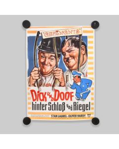 Laurel & Hardy Original 1960s German Movie Poster (Dick und Doof Hinter Schloss und Riegel)