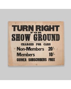 Original Mid-Century Show Ground Sign