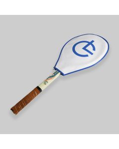 Vintage De-Luxe Wooden Squash Racket with Cover