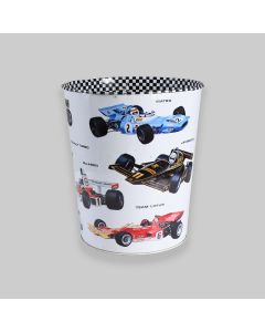 Vintage 1980s Formula 1 Metal Waste Bin 