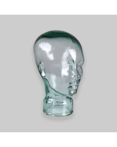 Retro Clear Glass Display Mannequin Head