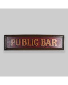 Vintage Public Bar Wooden Sign