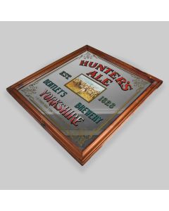 Vintage 1960s Hunter's Ale Advertising Mirror