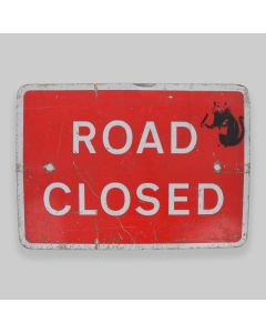 Not Banksy Graffiti 'Road Closed' Sign