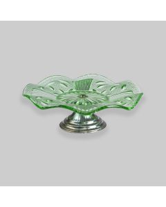 Vintage Art Deco Uranium Glass Platter