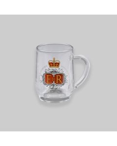 Vintage 1977 Queen Elizabeth II Silver Jubilee Glass Tankard