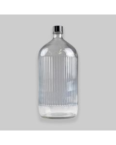 Vintage Ribbed Glass Apothecary Chemist Bottle