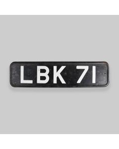 Vintage Mid Century Number Plate