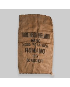 Vintage Hessian Northern Ireland 'Romano' Potato Sack