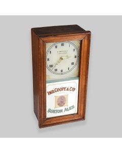 Vintage Ind. Coope & Co Wall Clock with Burton Ales Mirror Advertisement