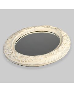 Vintage Oval Floral Mirror