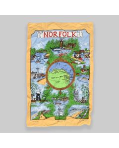 Vintage Norfolk Souvenir Tea Towel