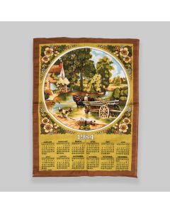 Vintage 1984 Country Life Calendar Tea Towel